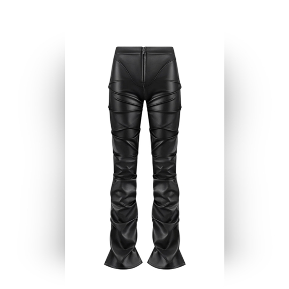 Maniere de Voir Vegan Leather Pants - Picture 2 of 3